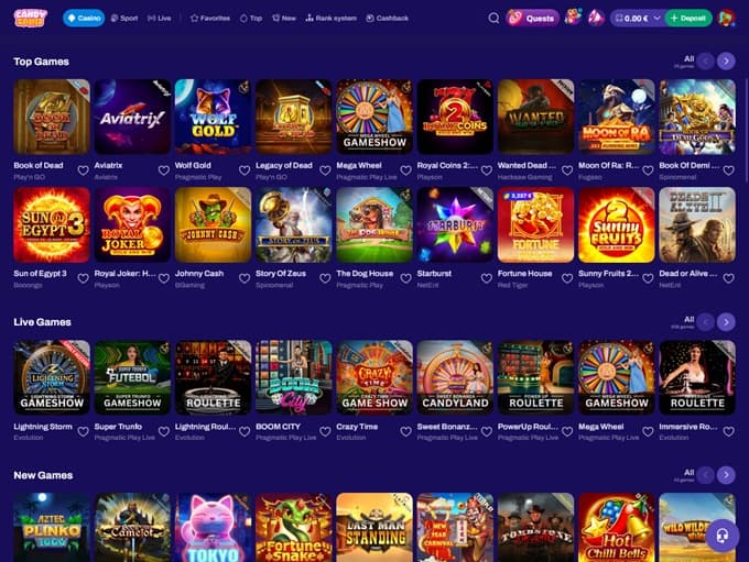 banner CandySpinz Casino